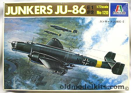 Italeri 1/72 Junkers Ju-86 E1 / E2 - Radial Engine Medium Bomber, 120 plastic model kit